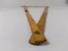 French Folding Meter Ruler wood and brass Carpenter's 9
