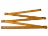 French Folding Meter Ruler wood and brass Carpenter's