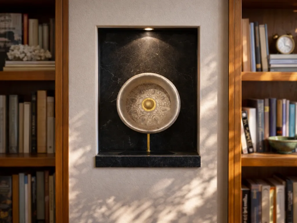 Greek Silver Libation Bowl Phiale with Almond Motifs 3