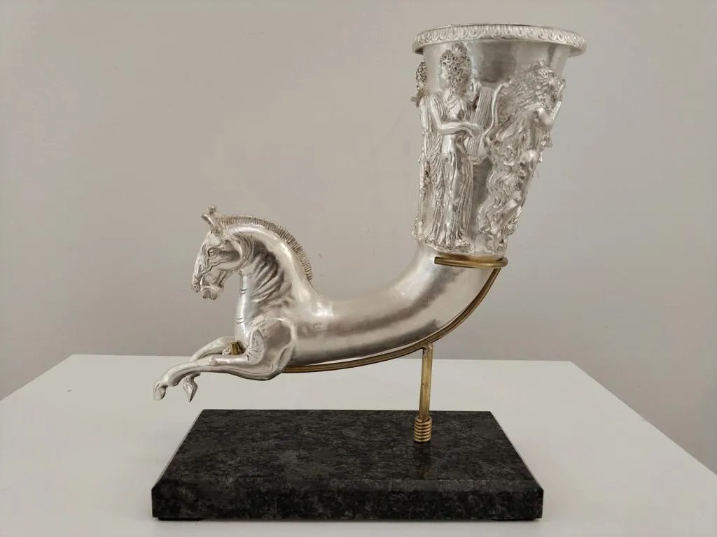 Greek Silver Rhyton with Horse Protome 1