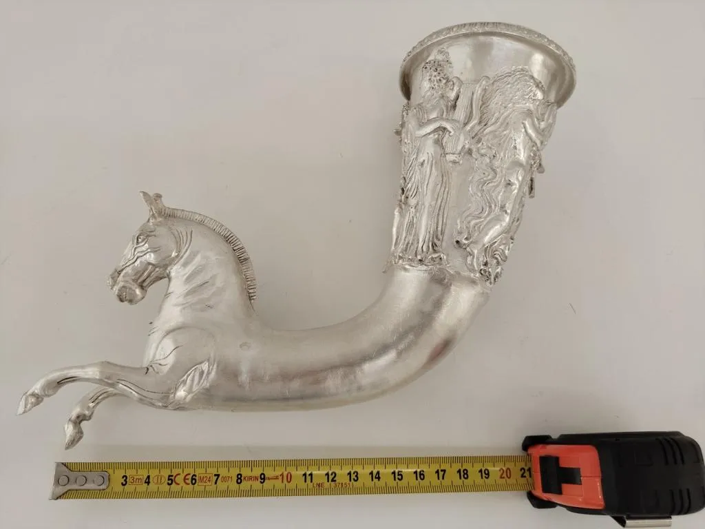 Greek Silver Rhyton with Horse Protome 11