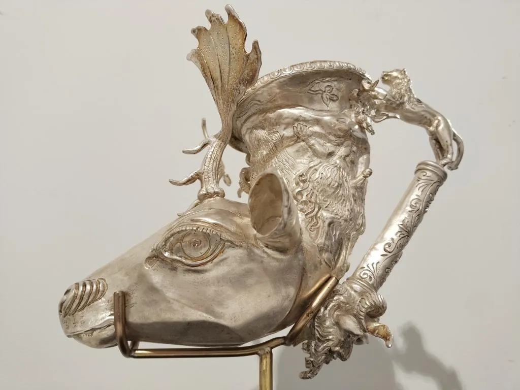 Greek Silver Rhyton with Stag Head 1