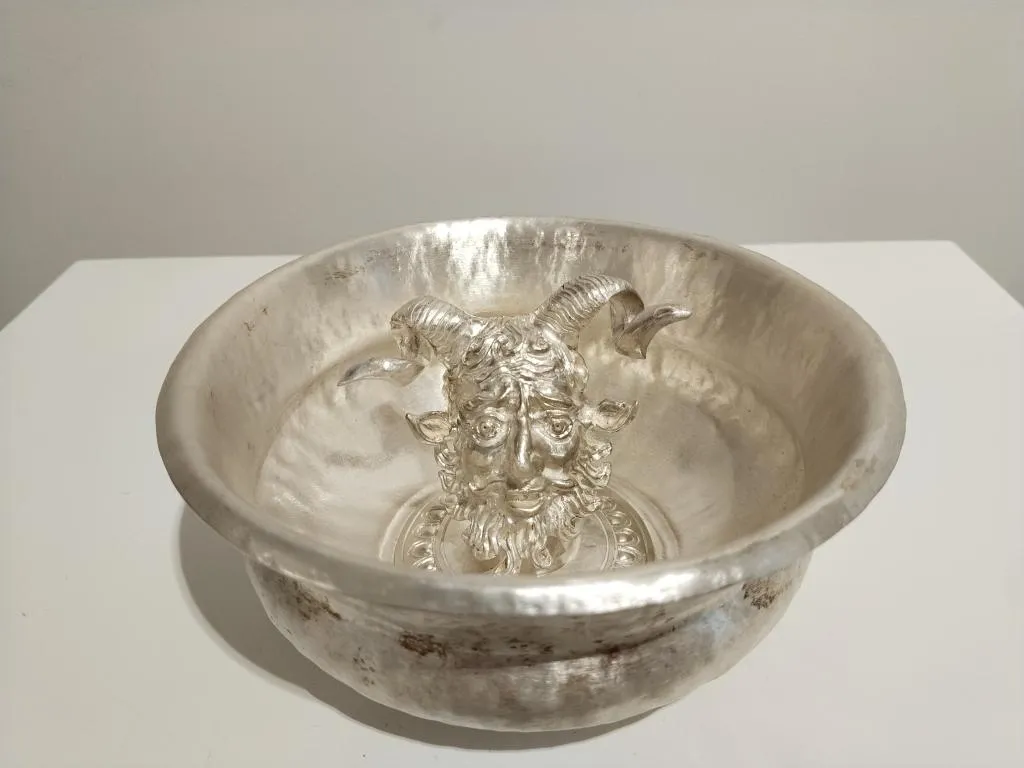 Griechische Silber Satyr Phiale Libationsschale 1