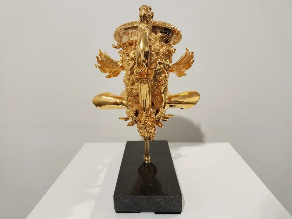 Griechisches vergoldetes Silber-Rhyton mit Hirschkopf 5