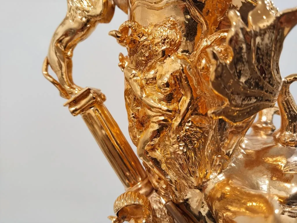 Griechisches vergoldetes Silber-Rhyton mit Hirschkopf 7