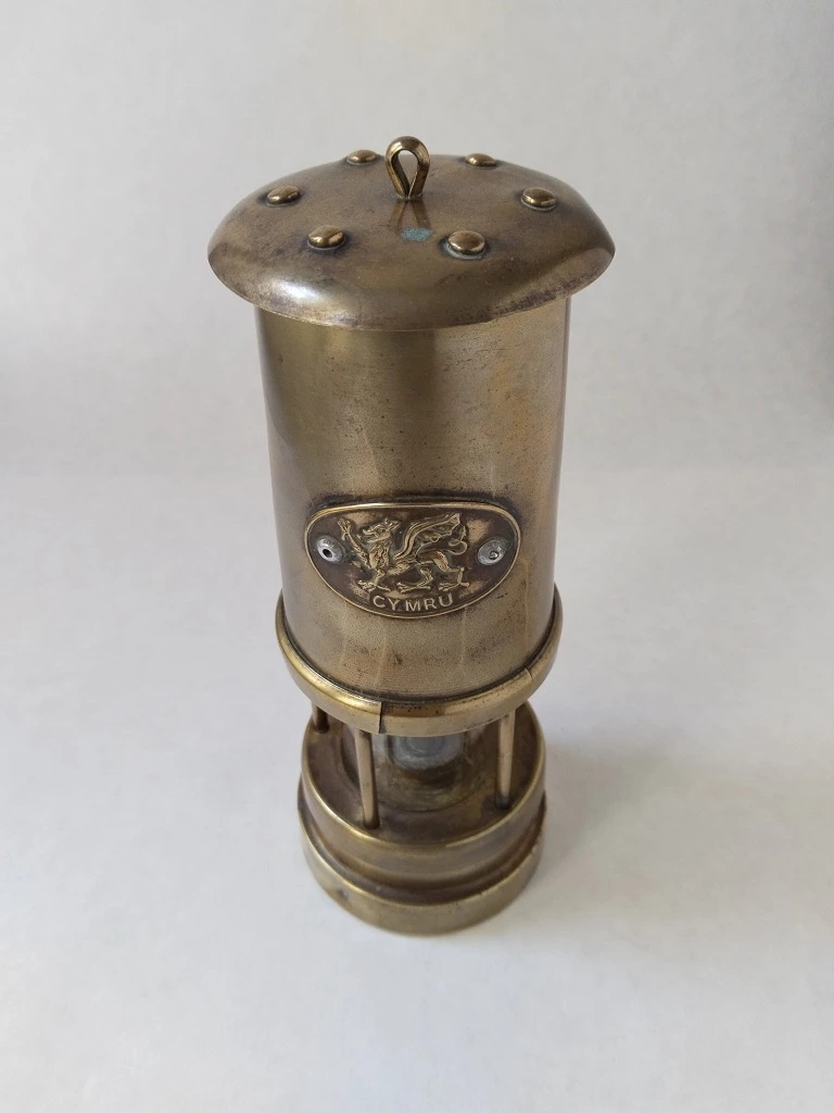 Grubenlampe Messing CYMRU Wales Replik 4