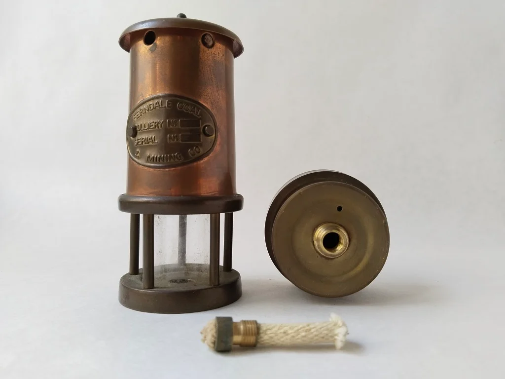 Grubenlampe von Ferndale Coal&Mining Co Vintage Öl Laterne 4