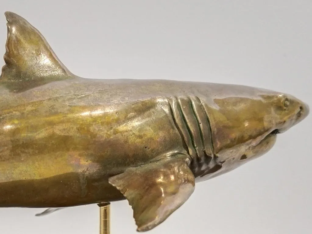 Hai Skulptur Bronze 2