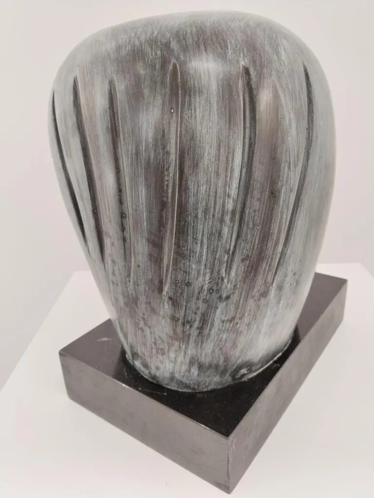 Kolio Karamfilov Bronze Modern Art Head Sculpture 2