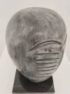 Kolio Karamfilov Bronze Modern Art Head Sculpture 7