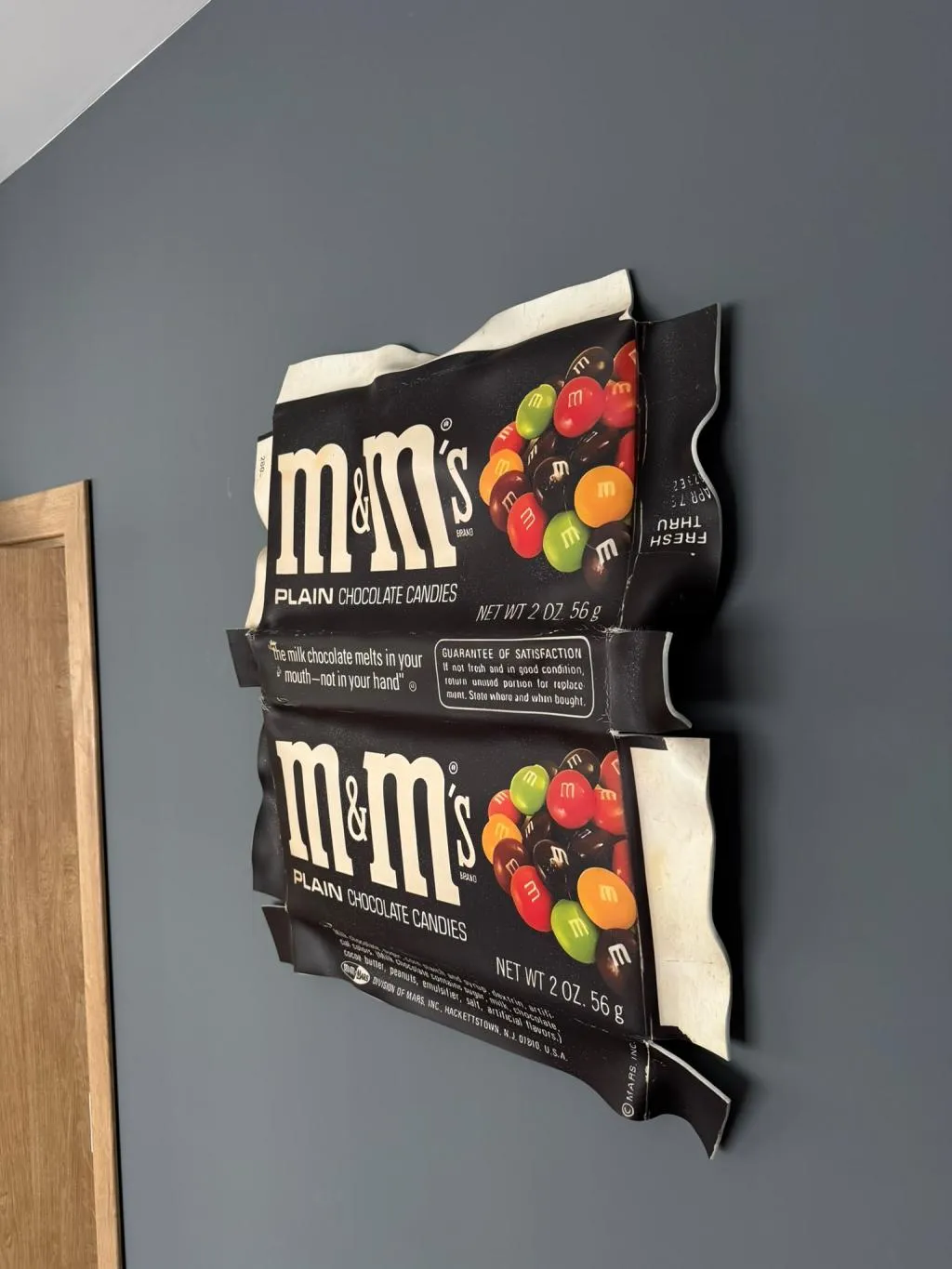 M and Ms Modern 3D Wall Sculpture Pop Art Packaging 3