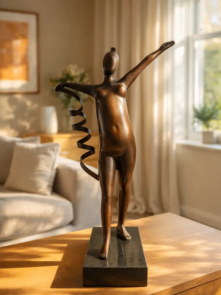 Margarita Pueva Kunstturnen III Bronze Skulptur 3