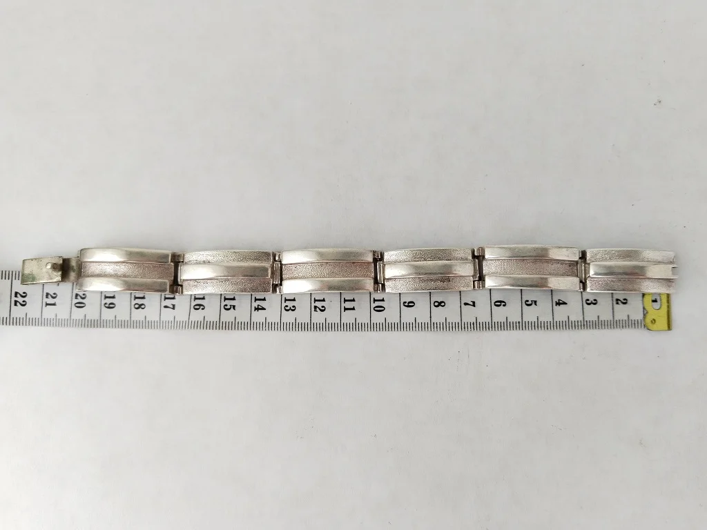 Men's Silver Bracelet Crafted By A Member Of The National 13