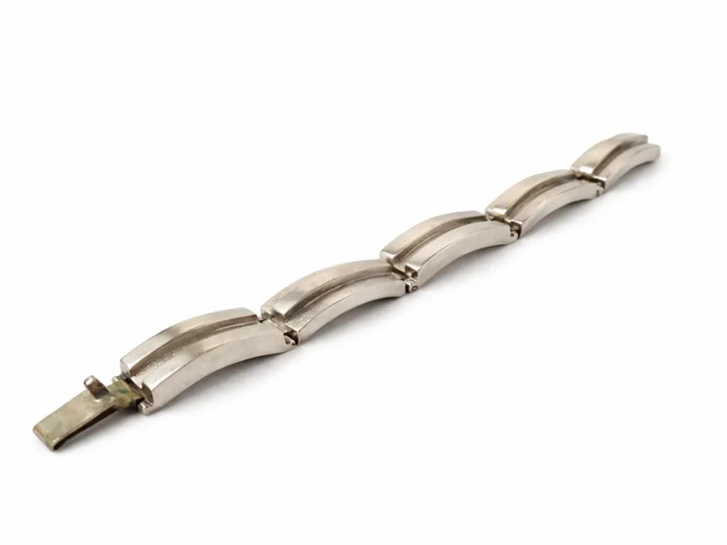 Men's Silver Bracelet Crafted By A Member Of The National Academy Of Art Sofia
