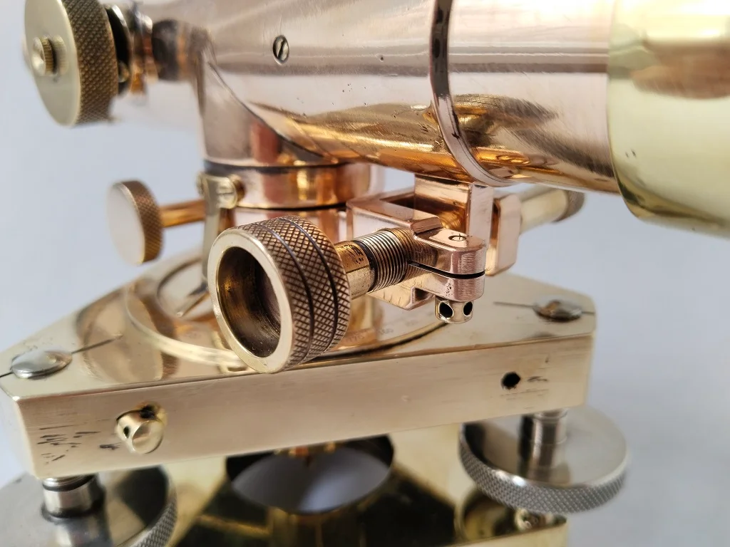 Messing Theodolit Stanley London Mit Mahagoni Box Antik 14