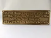 Messingschild mit Gravur Bar Lokal Pub Vintage aus den