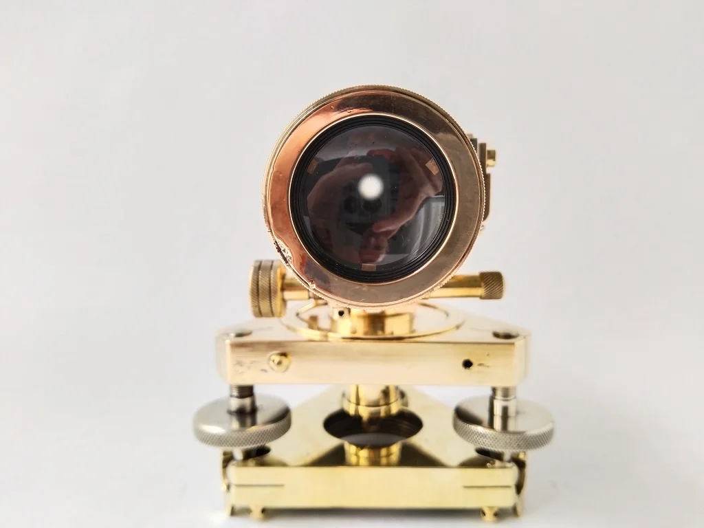 Old Brass Theodolite Stanley London Mahogany Cased Antique 19