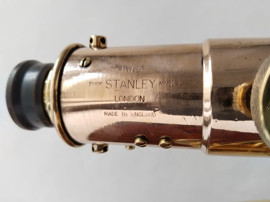 Old Brass Theodolite Stanley London Mahogany Cased Antique 2