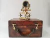 Old Brass Theodolite Stanley London Mahogany Cased Antique 7