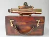 Old Brass Theodolite Stanley London Mahogany Cased Antique 8