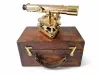 Old Brass Theodolite Stanley London Mahogany Cased Antique