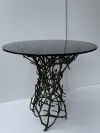 Organic Style Outdoor Dining Table with Branch Base 1