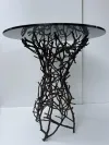 Organic Style Outdoor Dining Table with Branch Base 4