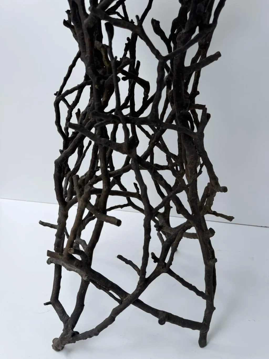 Organic Style Outdoor Dining Table with Branch Base 7