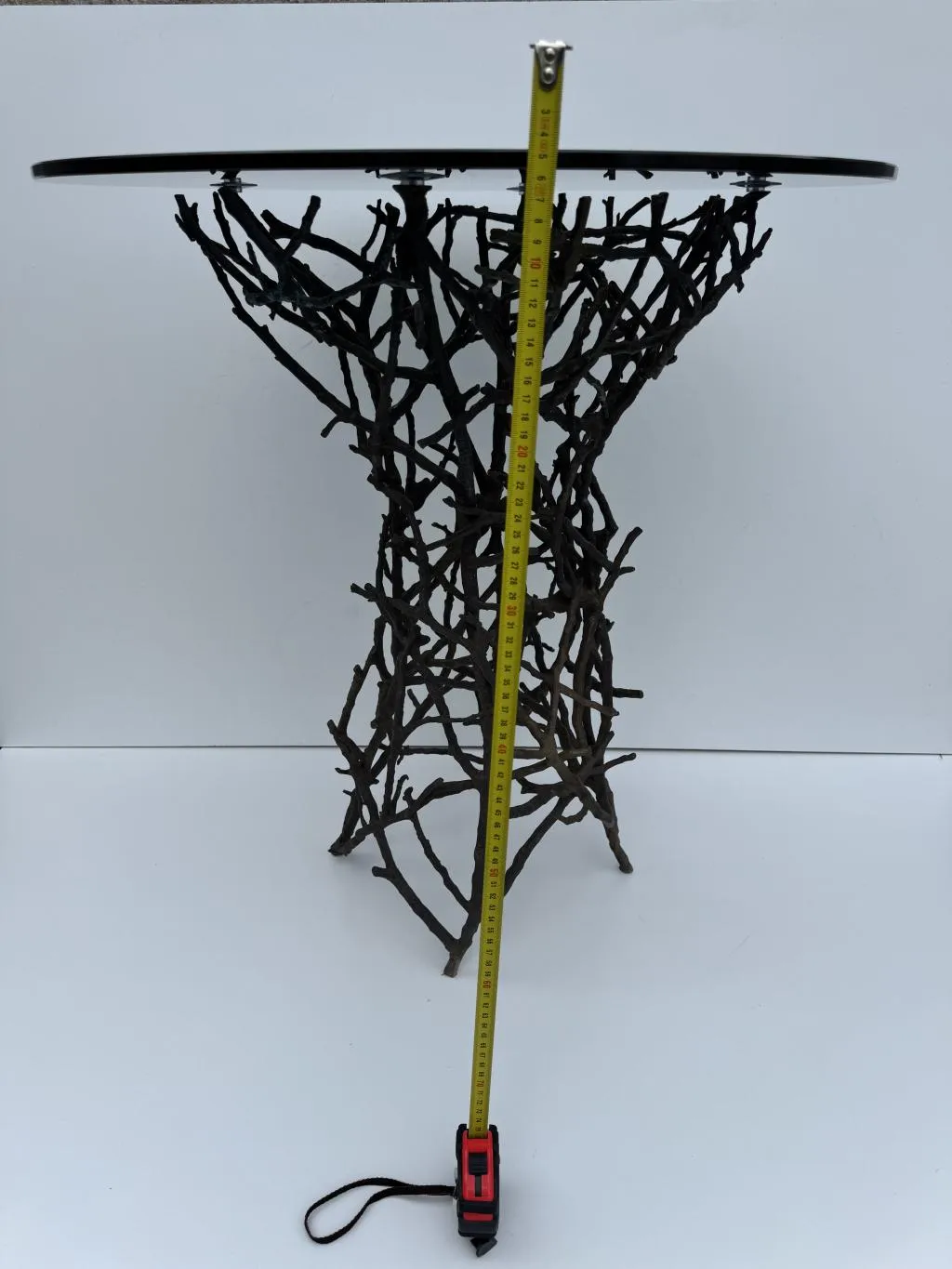 Organic Style Outdoor Dining Table with Branch Base 8