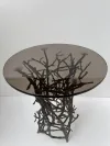Outdoor Bronze Coffee Table in Twig Design 5