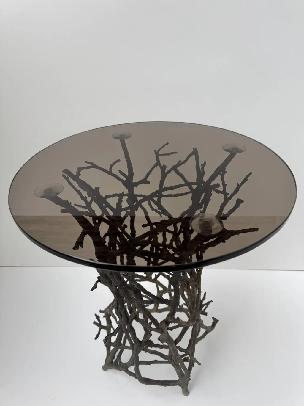 Outdoor Bronze Coffee Table in Twig Design 5