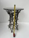 Outdoor Bronze Coffee Table in Twig Design 8
