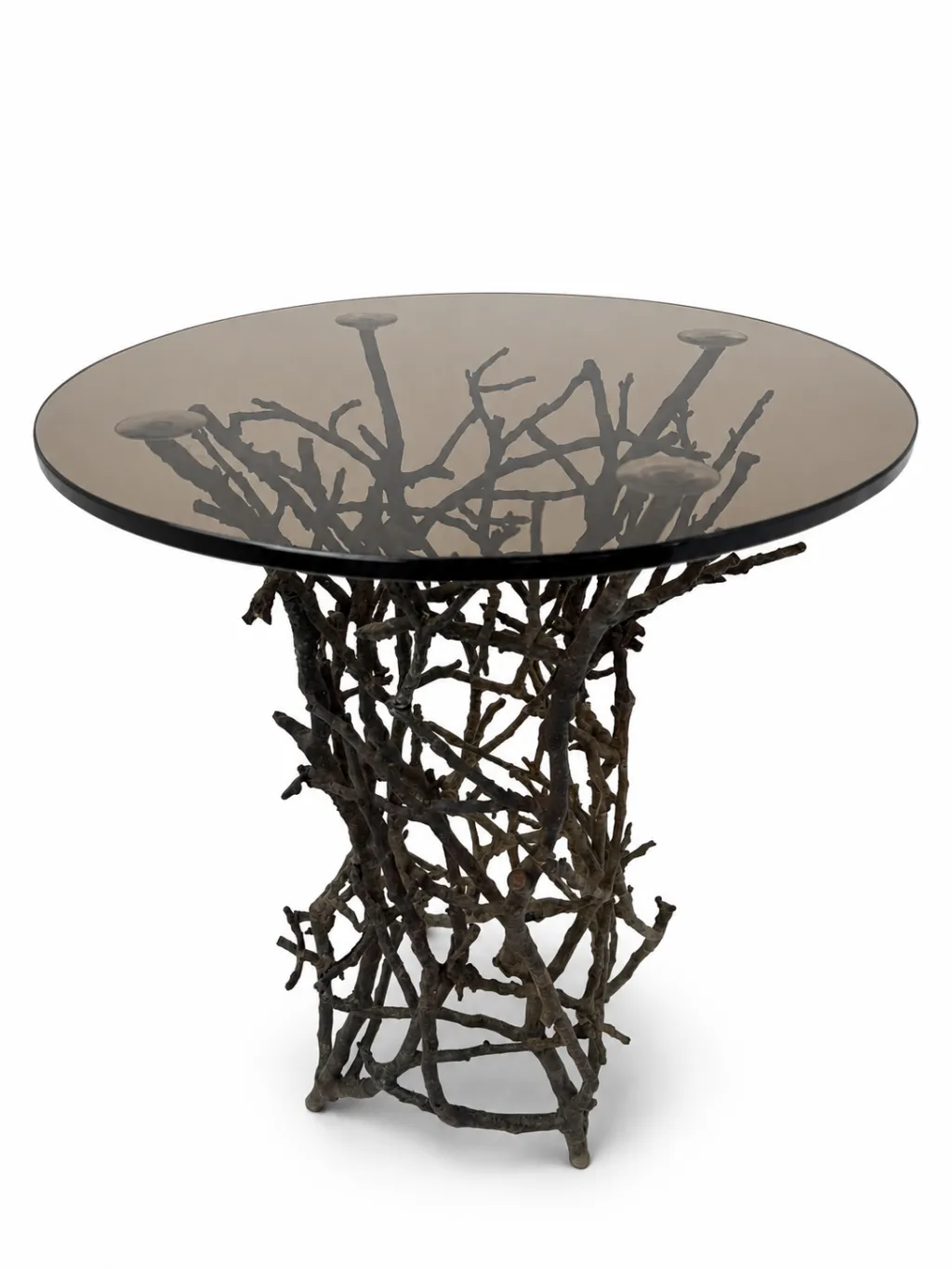 Outdoor Bronze Coffee Table in Twig Design
