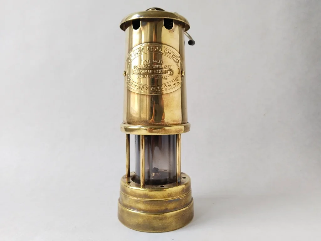Paraffin Lamp British Coal Miners Company Wales UK Aberaman 9
