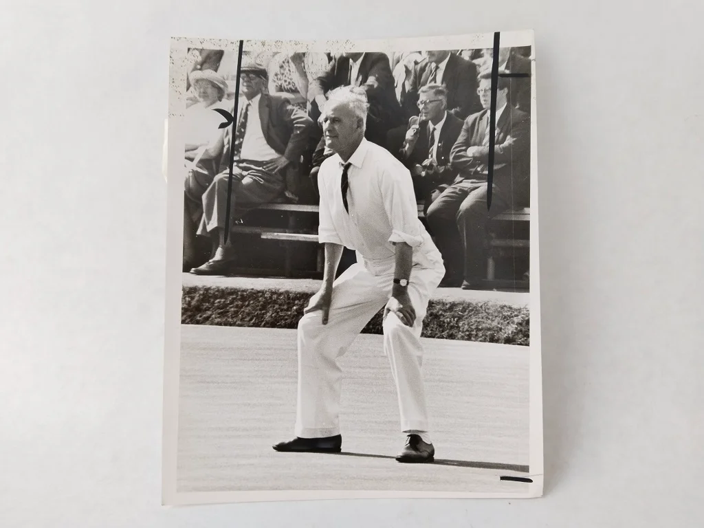 Percy Baker's 1950 Pair of English EJ Riley Lignum Vitae 45