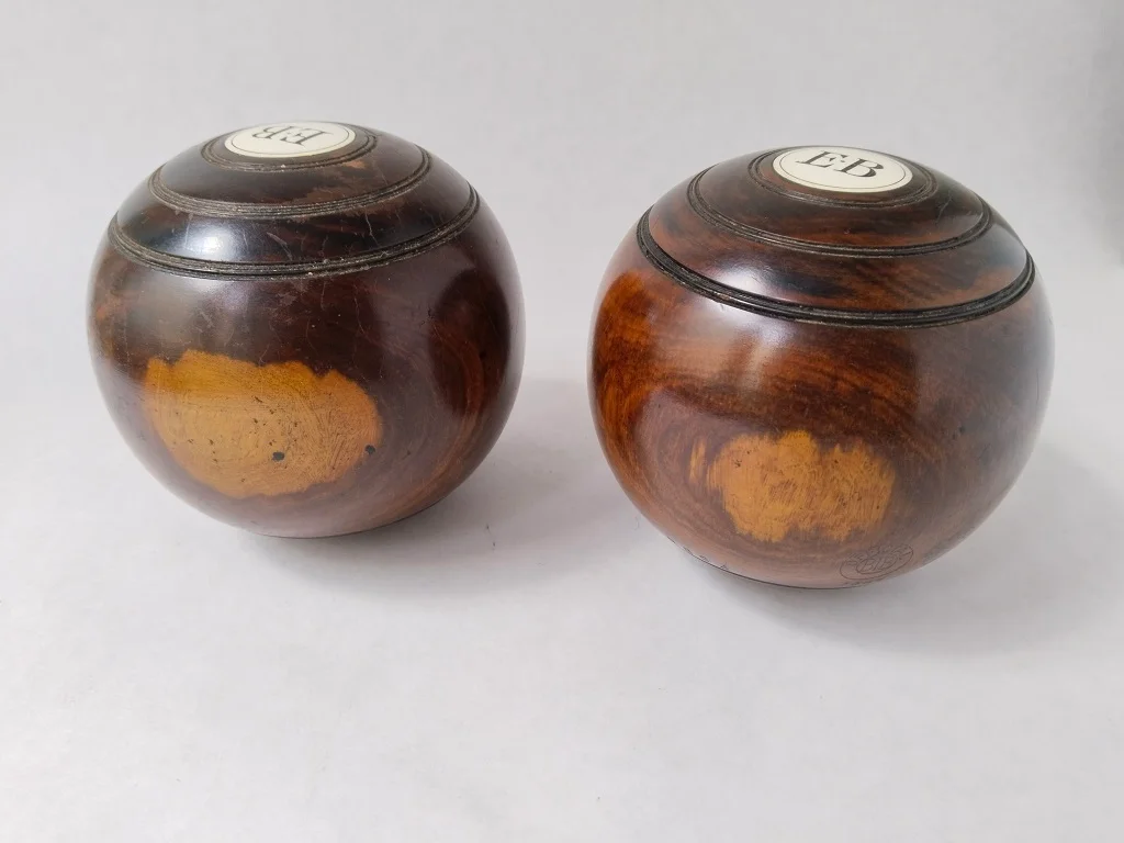 Percy Bakers 1950er Paar englischer EJ Riley Lignum Vitae 6