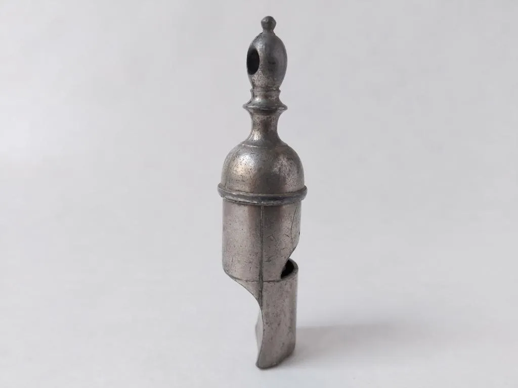 Pig Nose Round Metal Railway Whistle James Dixon and Sons 2