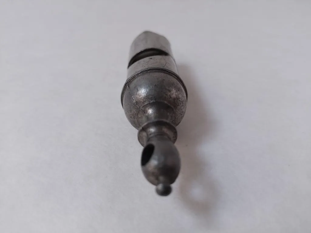 Pig Nose Round Metal Railway Whistle James Dixon and Sons 6