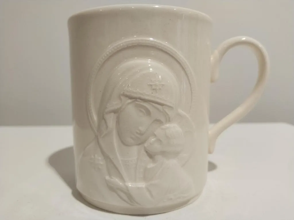 Porcelain Cup Virgin Mary And Baby Jesus 1