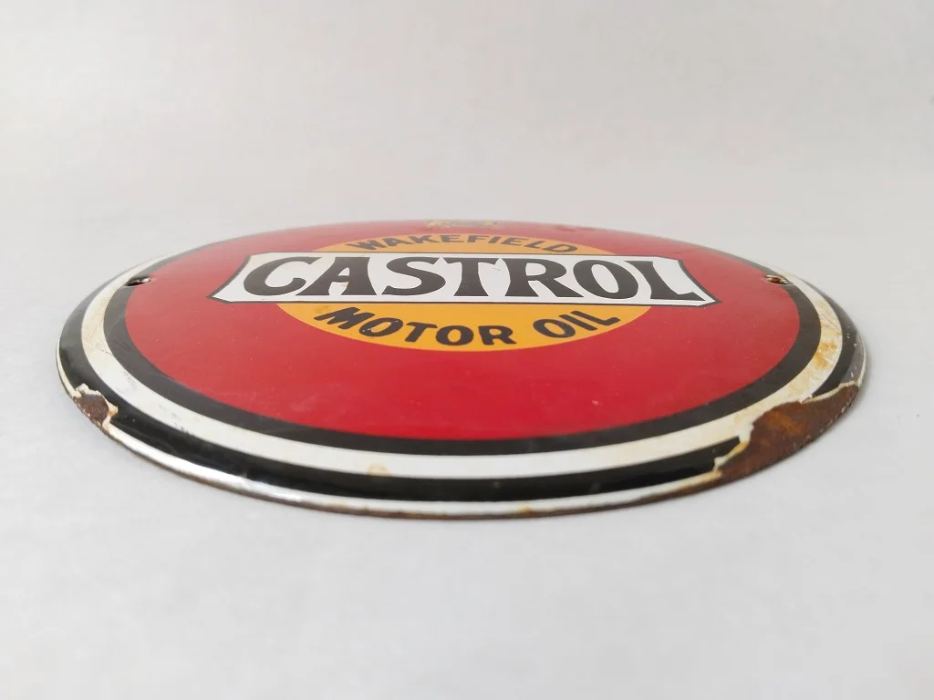 Retro Blechschild Castrol Wakefield Motor Oil Emaille 1