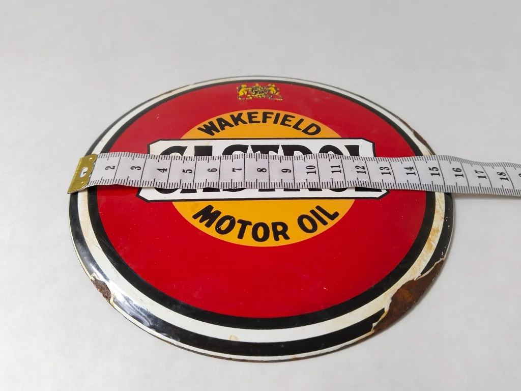 Retro Blechschild Castrol Wakefield Motor Oil Emaille 11