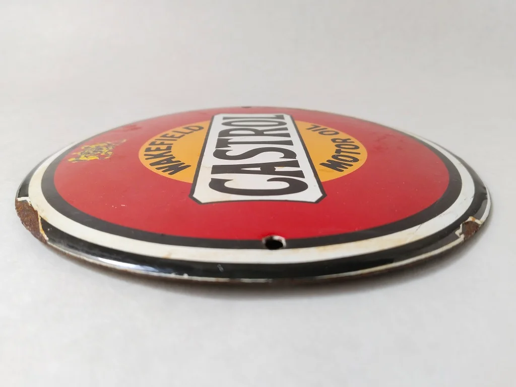 Retro Blechschild Castrol Wakefield Motor Oil Emaille 7