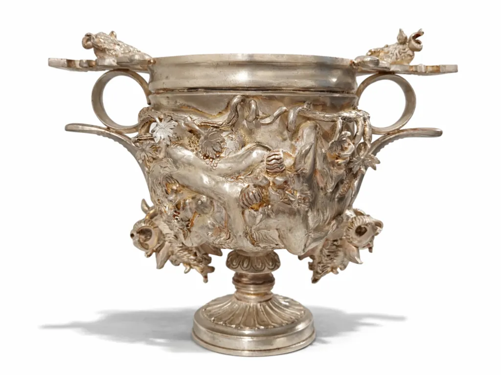 Roman Silver Kantharos Cup Skyphos