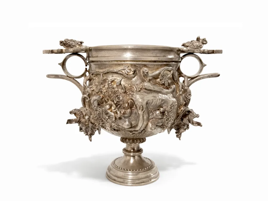 Roman Silver Skyphos Cup Kantharos