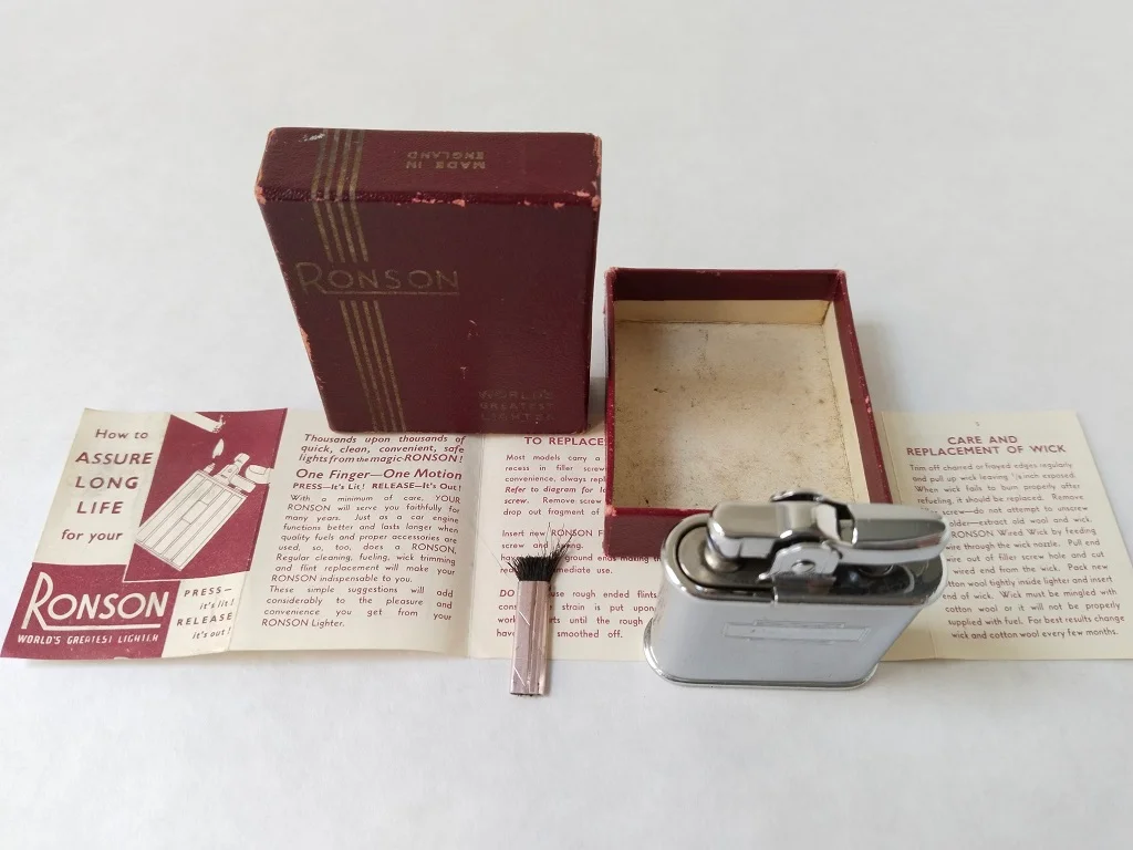Ronson Whirlwind Lighter Wind Proof With Box Made In 6