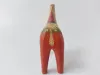 Rotes Schwedisches Dalapferd Holz 7cm 1970er 3