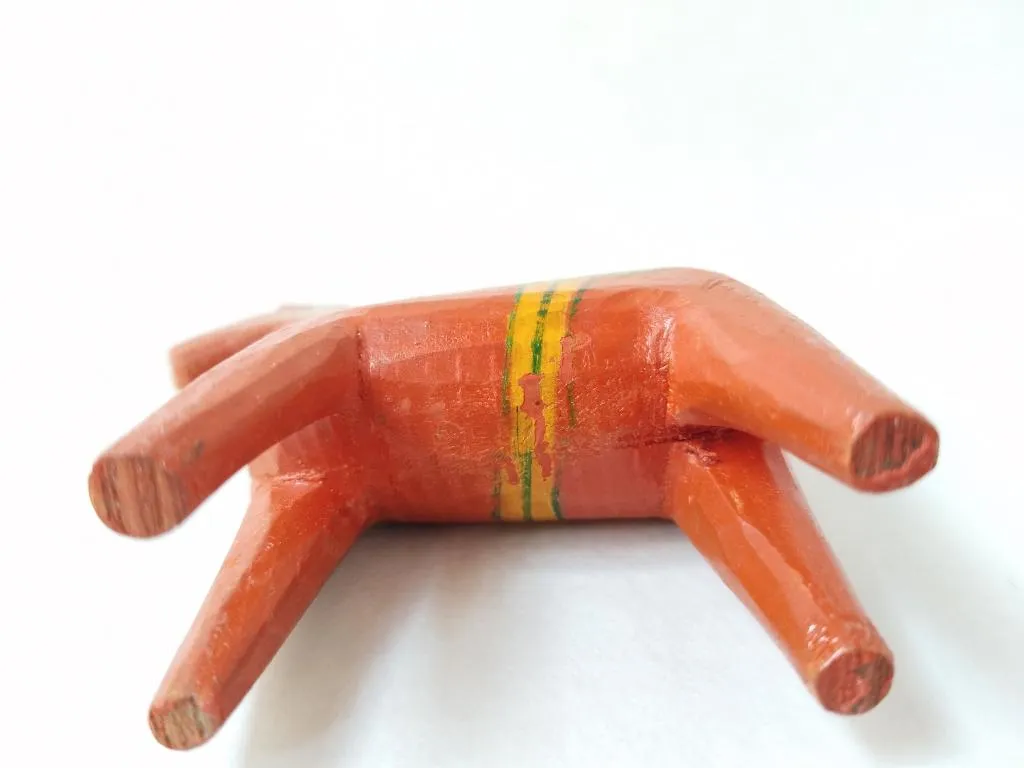 Rotes Schwedisches Dalapferd Holz 7cm 1970er 7