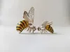Saturno Sterling Silver And Enamel Wasps Figurines 19.1gr 1