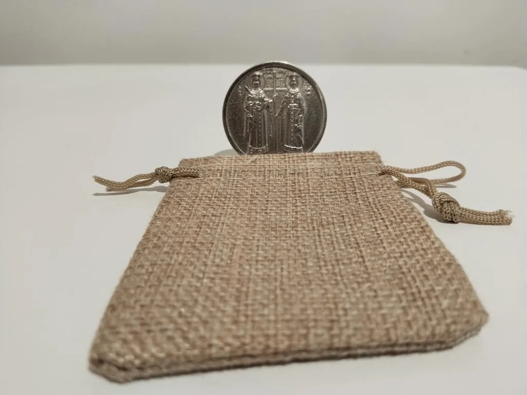 Silbermedaille Feinsilber 999 Heilige Konstantin und Helena 5