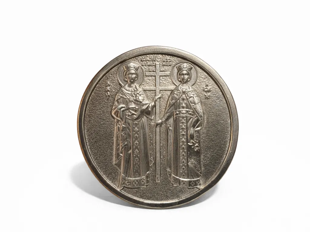 Silbermedaille Feinsilber 999 Heilige Konstantin und Helena ICOiN